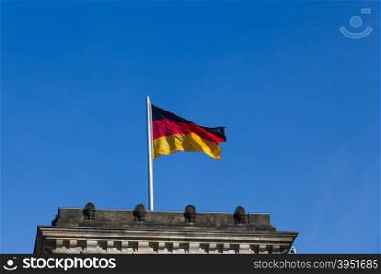 germany flag on fky background