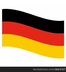 Germany flag rippled. Rippled national flag of Germany, Europe illustration