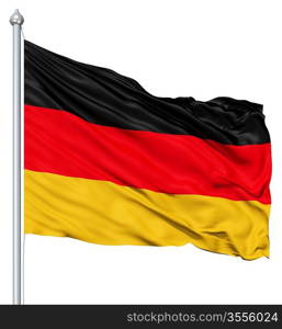 Germany national flag waving in the wind