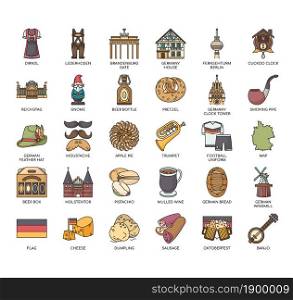 Germany Symbol, Thin Line and Pixel Perfect Icons
