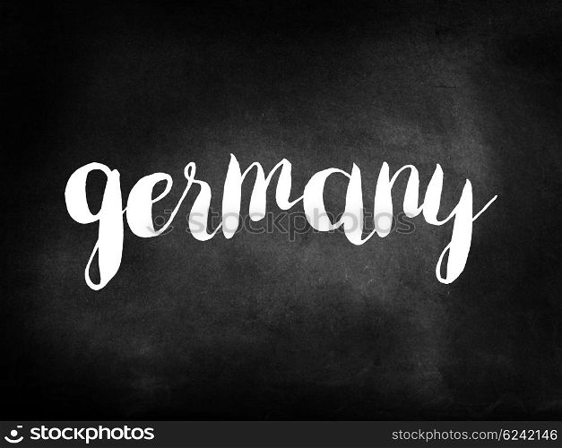 Germany written on a blackboard