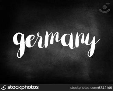 Germany written on a blackboard