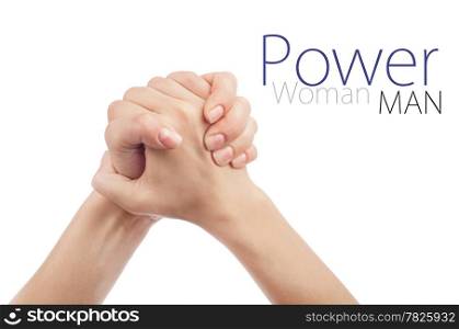 gesture of woman&rsquo;s hand shake