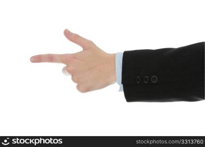 Gesturing hand isolated on white background