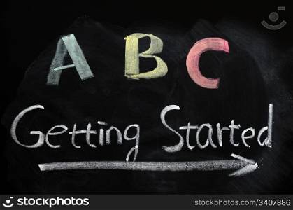 Getting started with ABC concept on a blackboard