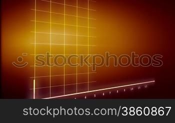 Gewinndiagramm in heller oranger Farbe