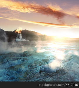 Geyser Sol de Manana, Bolivia