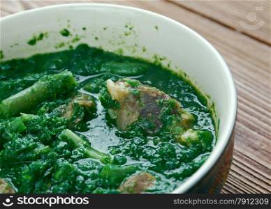 Ghormeh sabzi - herb stew. It is a popular dish in Iran, and Azerbaijan and is often said to be the Iranian national dish.