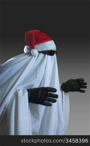 ghost in the image of Santa Claus