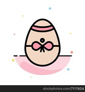 Gift, Bird, Decoration, Easter, Egg Abstract Flat Color Icon Template