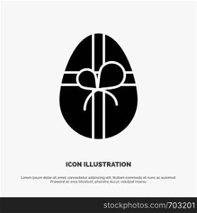 Gift, Birthday, Easter solid Glyph Icon vector