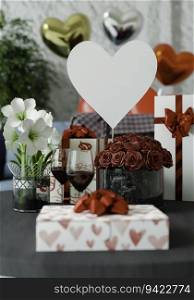 gift box about Valentine, 3D style.