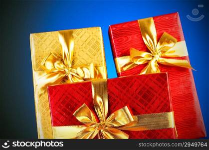 Gift box against gradient background