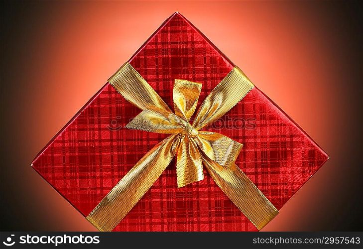Gift box against gradient background