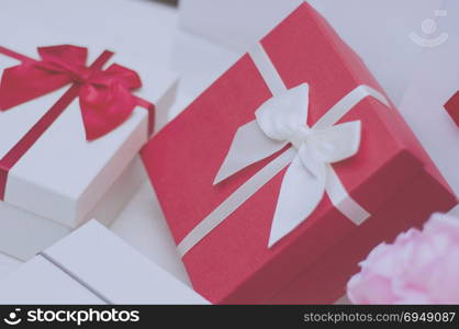 Gift box decoration for Christmas, new year, valentine day