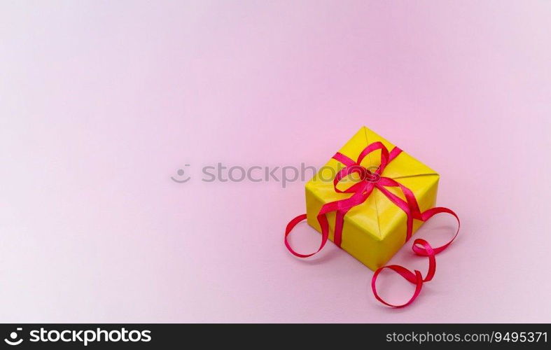 Gift Box. Holiday Gift. Gift wrapping. Box with festive bow.. Box with festive bow. Gift Box. Holiday Gift. Gift wrapping.