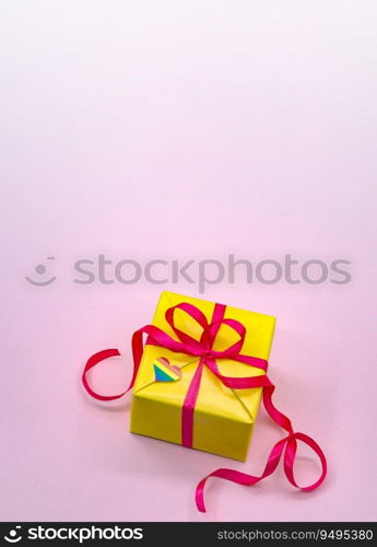 Gift Box. Holiday Gift. Gift wrapping. Box with festive bow.. Box with festive bow. Gift Box. Holiday Gift. Gift wrapping.