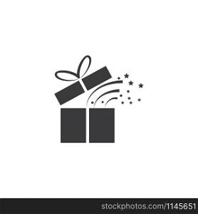 Gift box icon Vector Illustration design Logo template
