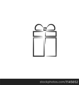Gift box icon Vector Illustration design Logo template