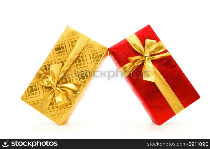 Gift box isolated on the white background