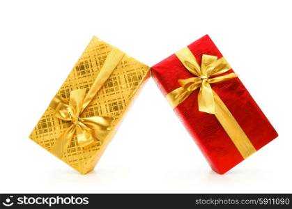 Gift box isolated on the white background
