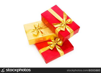 Gift box isolated on the white background