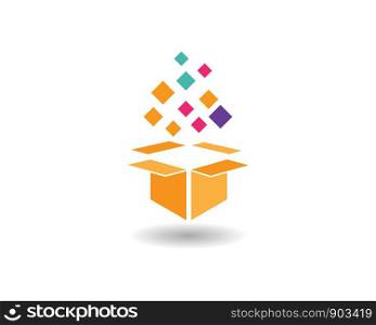 Gift Box logo vector icon template