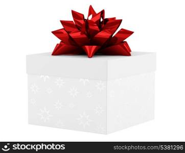 gift box with bow isolated on white background