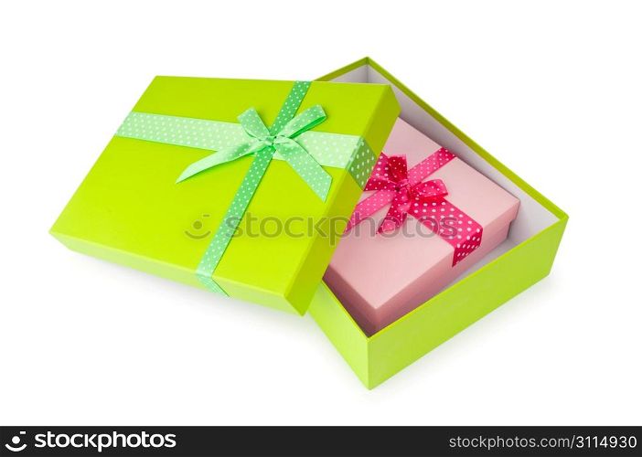 Gift boxes in celebration concept