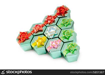 Gift boxes in celebration concept