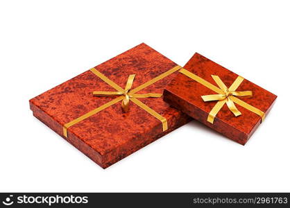 Gift boxes isolated on the white background