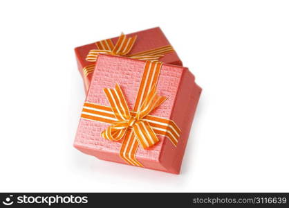 Gift boxes isolated on the white background