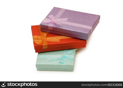 Gift boxes isolated on the white background