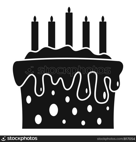 Gift cake icon. Simple illustration of gift cake vector icon for web design isolated on white background. Gift cake icon, simple style