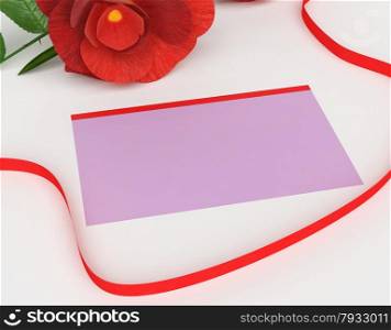 Gift Card Representing Surprises Valentine And Petals