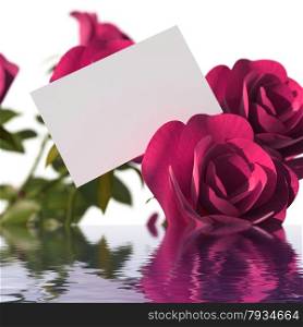 Gift Card Showing Valentines Reflected And Romance