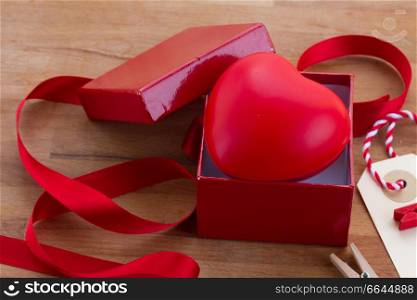 gift for valentines day - heart in box