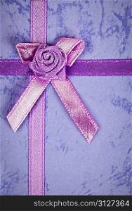 Gift ribbon on box