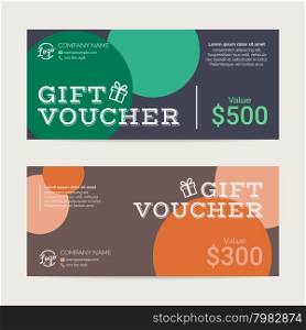 Gift voucher template , eps10 vector format