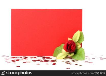 Gift with floral decor. Flowers are artificial.