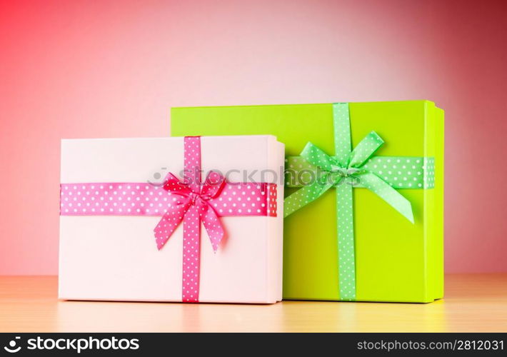 Giftboxes on the background