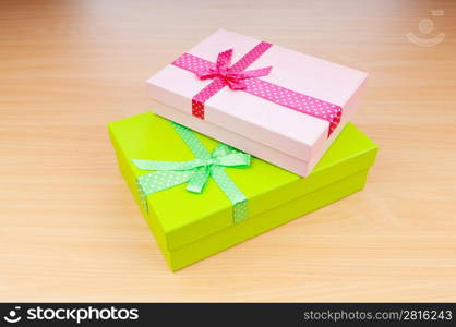 Giftboxes on the background