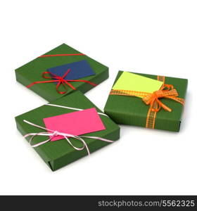 gifts isolated on white background close up