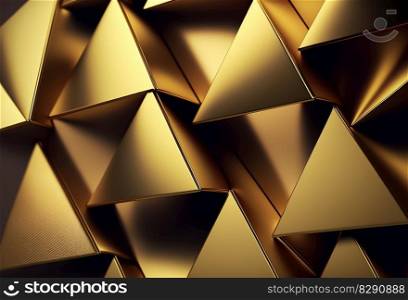 Gilded Elegance  Golden Polygonal Luxury Background. Gilded Elegance Golden Polygonal Luxury Background AI Generated