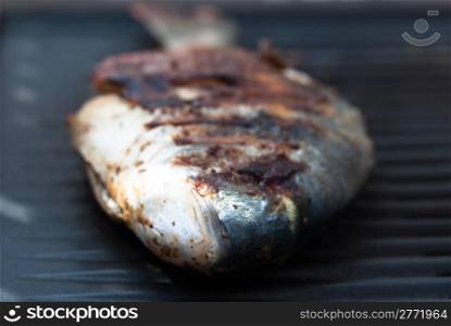 Gilthead seabream nicely marinated and ready for barbecue