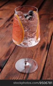 Gin and Tonic cocktail with grapefruit