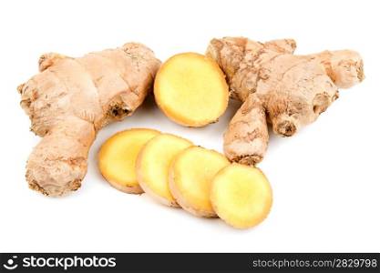 ginger root isolated on white background