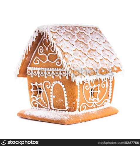 gingerbread house isolated on a white backgrond