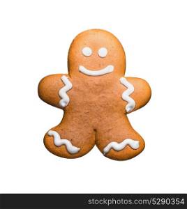 Gingerbread man, isolated on white background