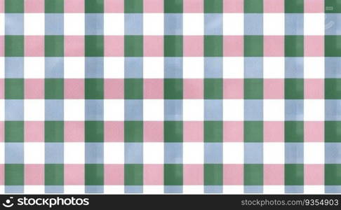 Gingham print seamless handmade pattern. Generative ai art